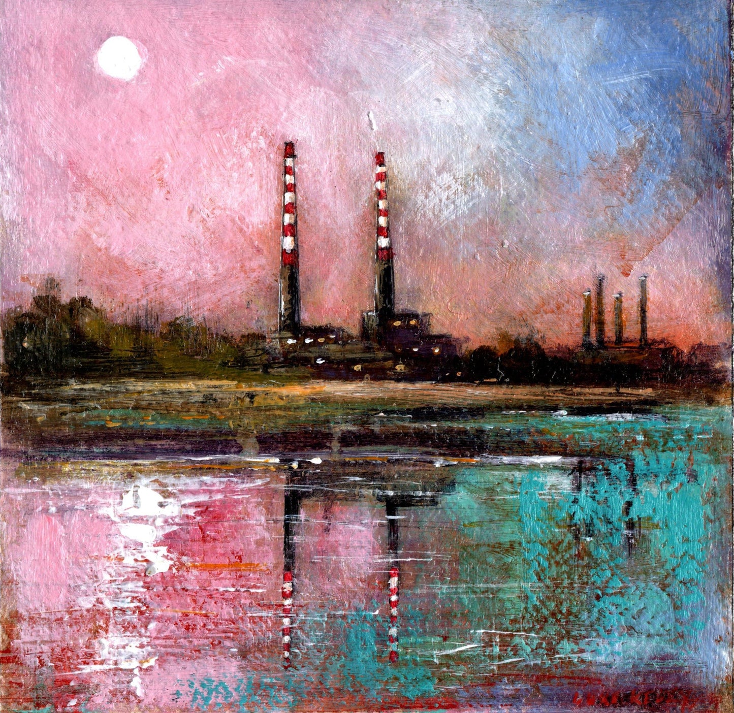 '' The Moons embrace on Poolbeg''